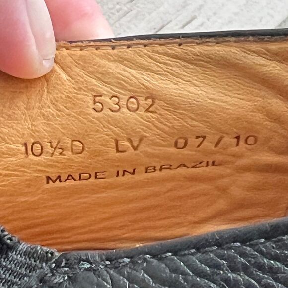 Sandro Men’s Black Leather Loafers Comfort Gel Dress Shoes 10.5 D Wide - Picture 12 of 12